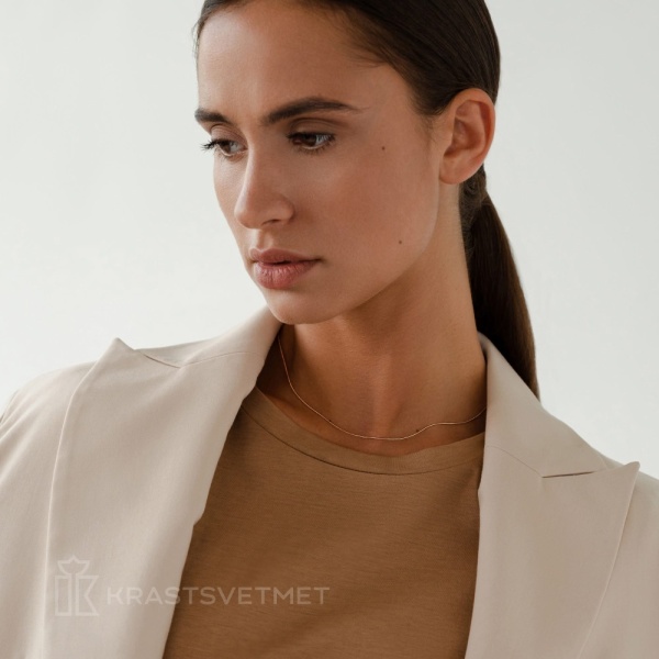 Цепь из красного золота 585, плетение «Снейк»